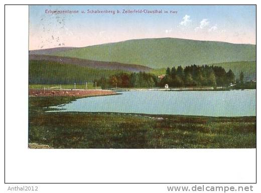 Litho Erbprinzentanne U. Schalkenberg B. Zellerfeld-Clausthal Harz 2.4.1929 - Clausthal-Zellerfeld