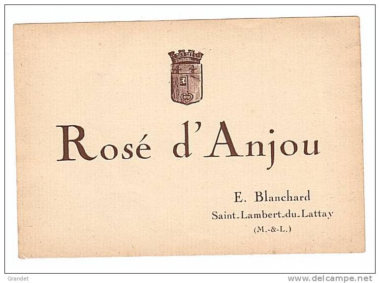 ETIQUETTE - SAINT LAMBERT DU LATTAY - BLANCHARD - ROSE D´ANJOU. - Pink Wines