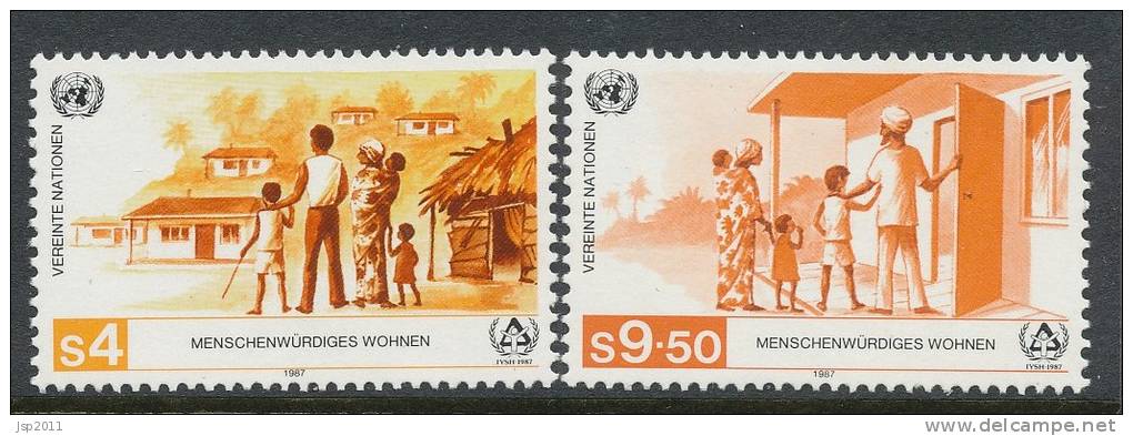 UN Vienna 1987 Michel # 69-70, MNH - Ungebraucht