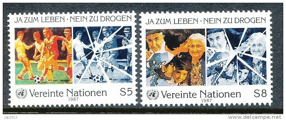 UN Vienna 1987 Michel # 71-72, MNH - Unused Stamps