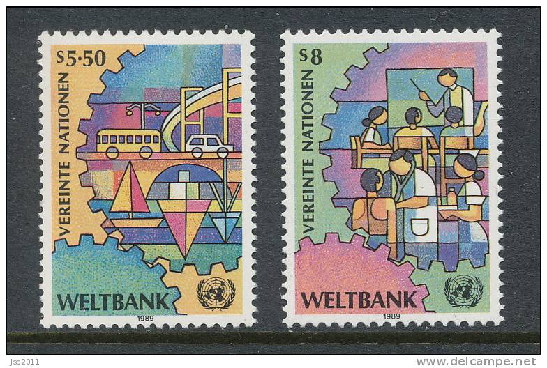 UN Vienna 1989 Michel # 89-90, MNH - Ungebraucht