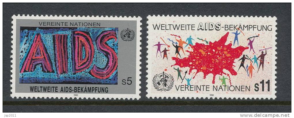 UN Vienna 1990 Michel # 100-101, MNH - Ungebraucht