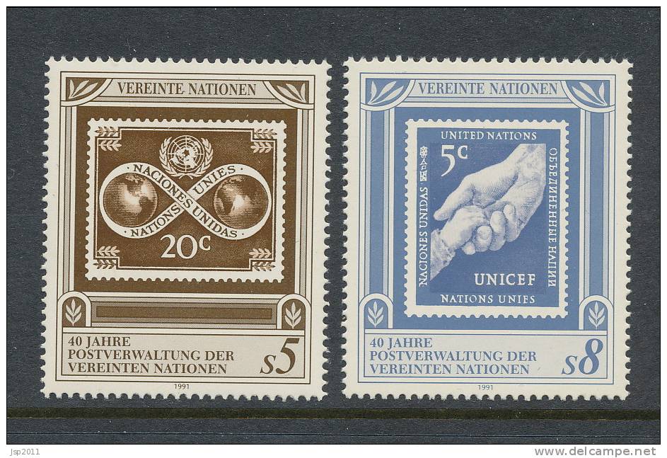 UN Vienna 1991 Michel # 121-122, MNH - Unused Stamps