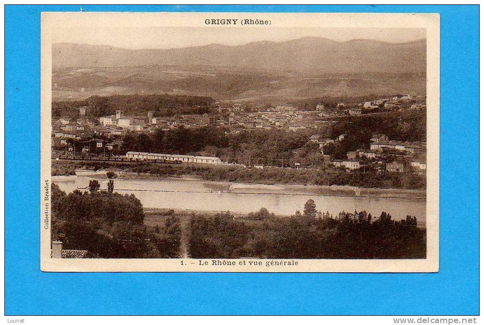 69 GRIGNY : Le Rhône Et Vue Générale - Grigny