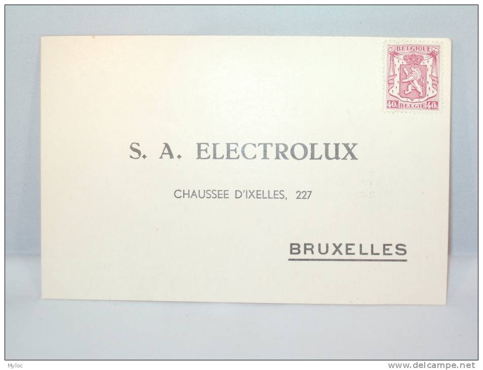 Electrolux Bruxelles. Invitation Pour Solder Son Compte. - Publicité