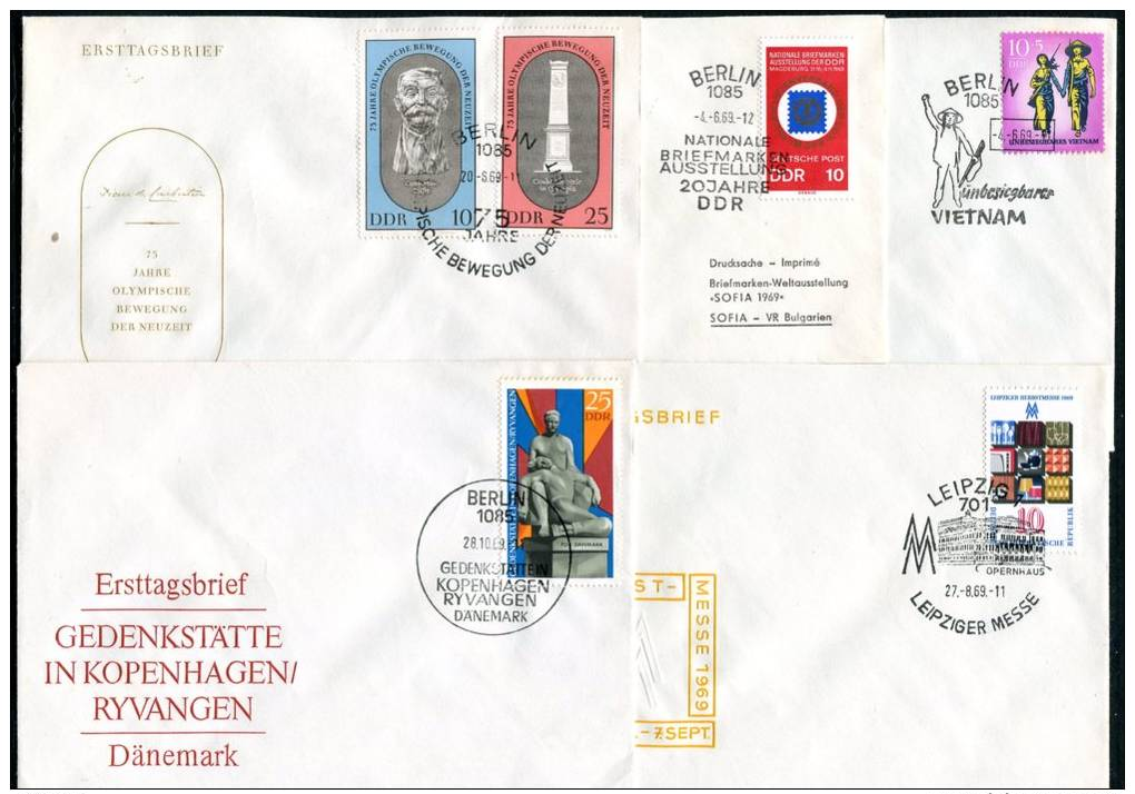 DDR  1476, 1477, 1489/90, 1494 Und 1512  FDC - Sonstige & Ohne Zuordnung