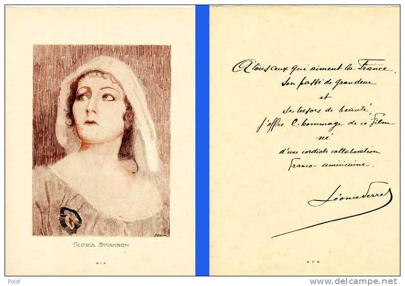 Gloria SWANSON - Actrice Cinéma - Litho Par P. Bessen  Texte (fac Simile Signé) (PH 142) - Lithographies