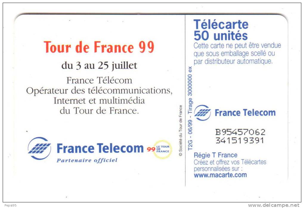 983 - F983 - TELECARTE 50 - T2G 06/99 - TOUR DE FRANCE 99 - N° B95457062 341519391 - 1999