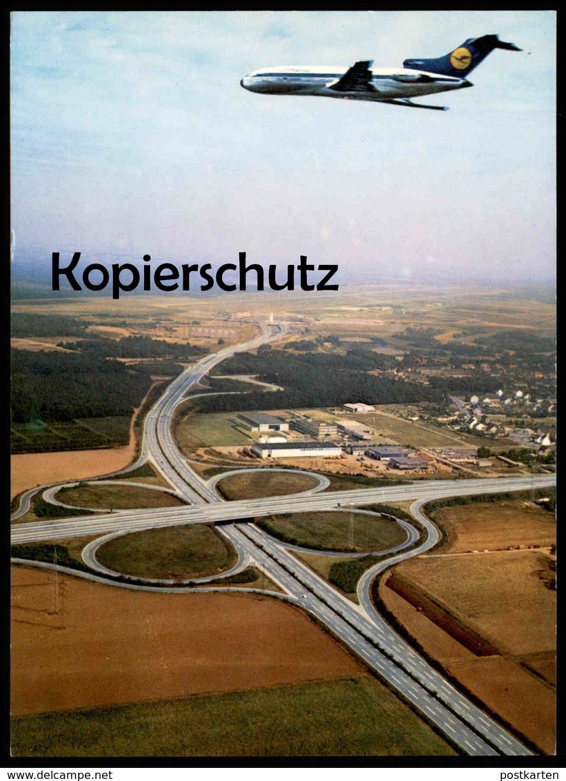 ÄLTERE POSTKARTE FLUGHAFEN KÖLN BONN Airport Aeroport Aéroport Avion Lufthansa Airline Motorway Autoroute Autobahn Cpa - 1946-....: Moderne