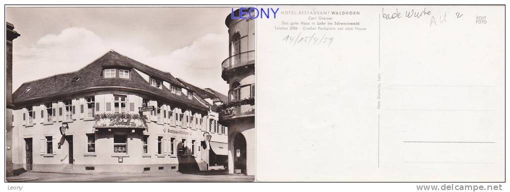 CPSM 10X15 De  LAR Im SCHWARZWALD - Hotel Restaurant WALDHORN - Carl GREINER -1959 - Lahr