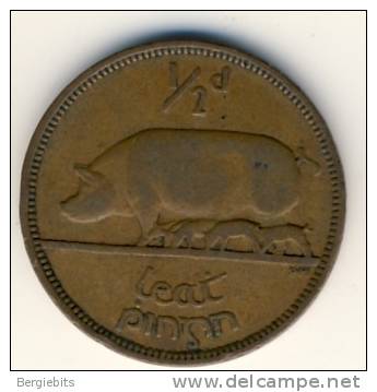 1942 Ireland Halfpenny  Pig With Piglets In Nice Condition - Ireland