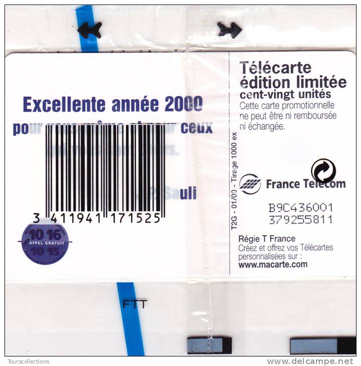 TELECARTE NSB 120 U - FRANCE TELECOM RASPAIL - 1000 Ex @  An 2000 Bat + Fort Sur Internet - 120 Einheiten