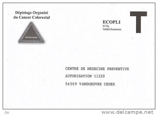 France - Enveloppe Réponse T Ecopli Neuve - Dépistage Organisé Du Cancer Colorectal. - M 35 G. - Cartes/Enveloppes Réponse T