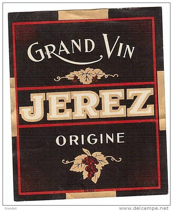 ETIQUETTE - VIN DE JEREZ. - Red Wines
