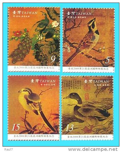 TAIWAN 2008 - Oiseaux Divers, Canards - 4v Val Neuf // Mnh - Unused Stamps