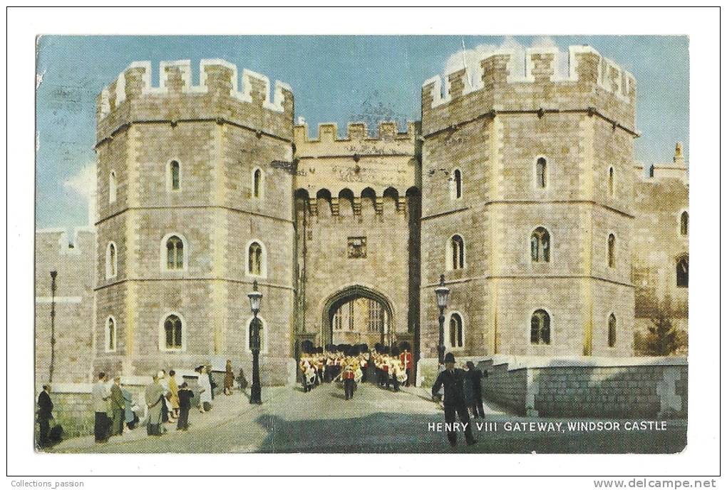 Cp, Angleterre, Windsor Castle, Henri VIII Gateway, Voyagée 1963 - Windsor Castle