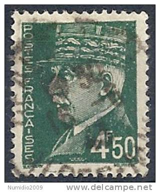 1941-42 FRANCIA USATO MARESCIALLO PETAIN 4,50 F - FR554 - 1941-42 Pétain