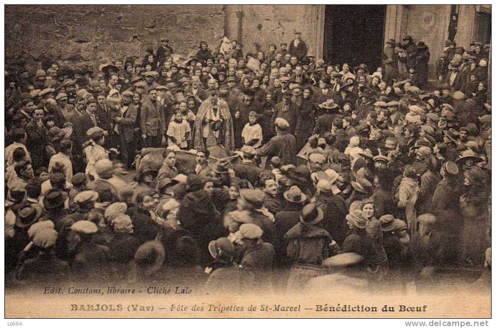 /83/  BARJOLS FETE DES TRIPETTES DE SAINT MARCEL BENEDICTION DU BOEUF - Barjols