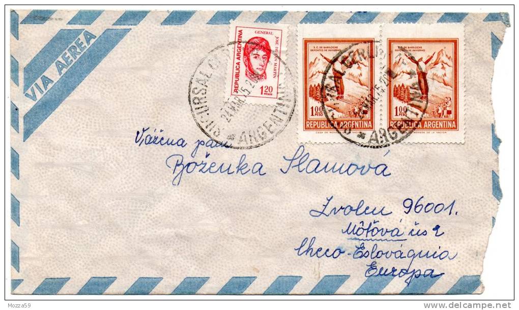 Argentina 1975, Airmail Cover To Czechoslovakia - Luftpost