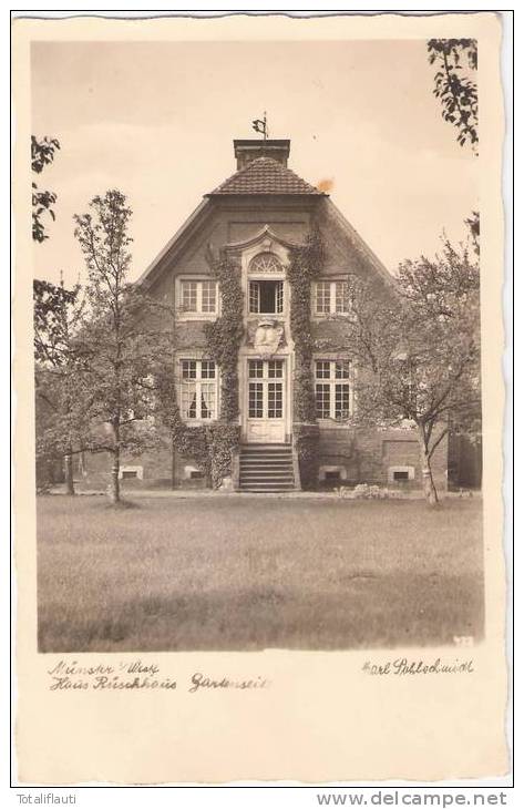 Münster Haus Rüschhaus Gartenseite Fotograf Carl Pohlschmidt 21.7.1940 Gelaufen - Muenster