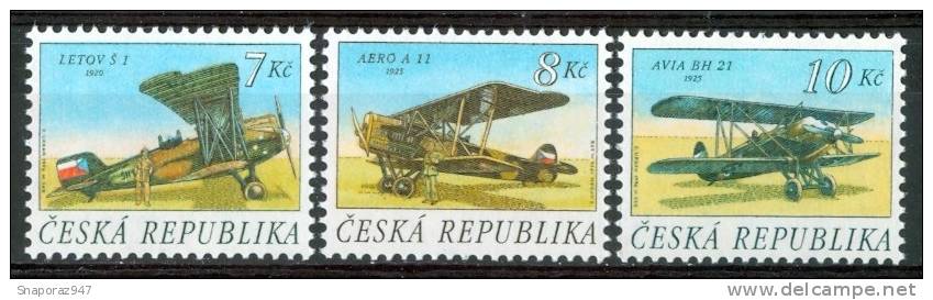 1996 Repubblica Ceca Aerei Aircraft Avions Set MNH** Tra13 - Unused Stamps