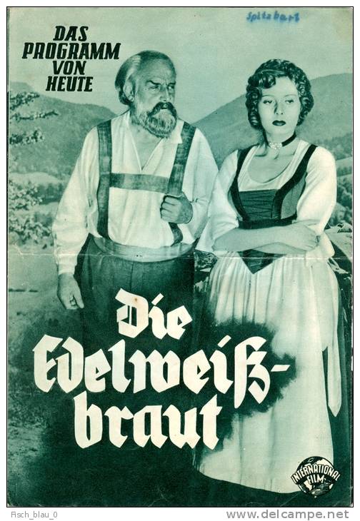 DPVH 104 Die Edelweißbraut 1952 Die Schöne Tänzerin Franz Weinberger Kinz Kino Filmprogramm Programm Movie - Zeitschriften