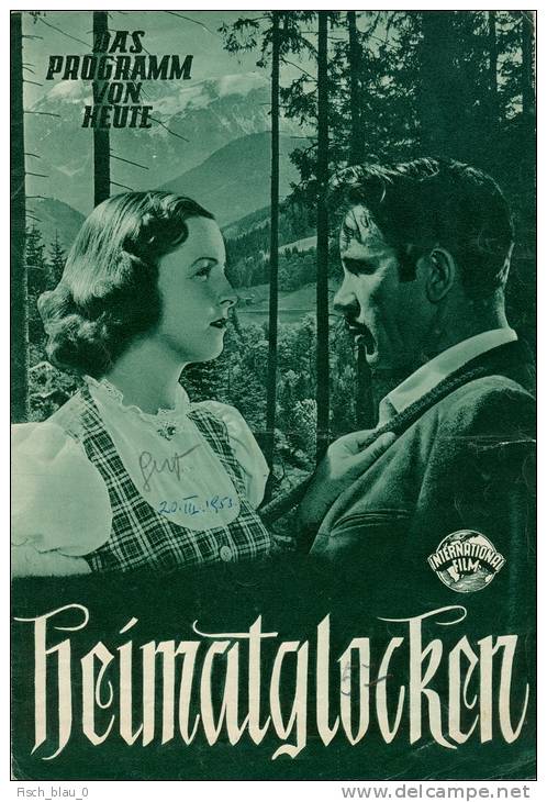 DPVH 115 Heimatglocken 1952 Der Wilderer Vom Oberland Heimatfilm Hansi Knoteck Filmprogramm Programm Movie - Magazines