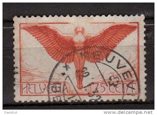 P209.-.SWITZERLAND / SUIZA .-. 1924 .-.  MI # : 190 .-. USED . AIR STAMP  . CAT. VAL. : &euro; 80 - Usati