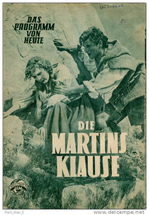 DPVH 63 Die Martinsklause 1951 Heimatfilm Ludwig Ganghofer Willy Roesner Nigg Filmprogramm Programm Movie - Magazines