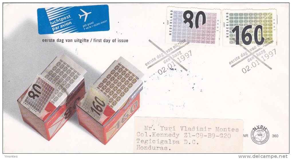 Cover Holand To  Honduras 1997 - Lettres & Documents