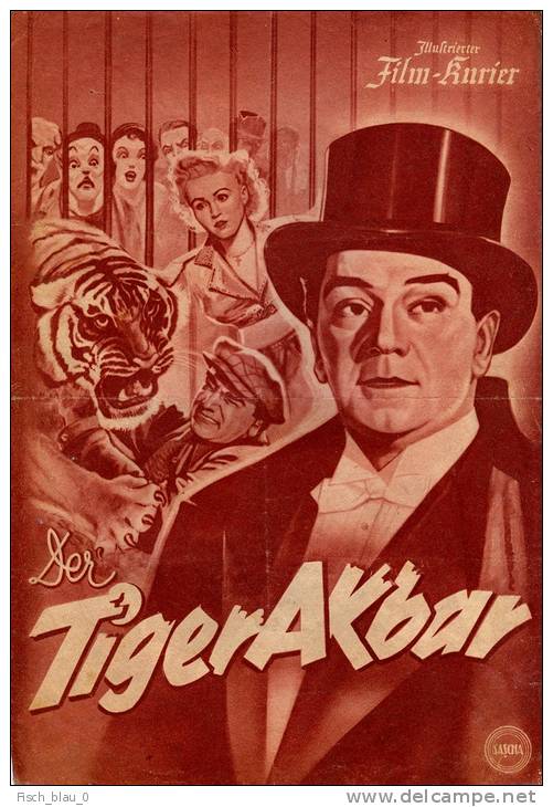 IFK 1015 Der Tiger Akbar 1951 Zirkus Circus Harry Piel Friedl Hart Millowitsch Filmprogramm Programm Movie - Riviste