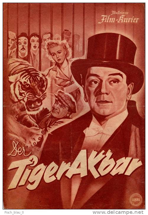 IFK 1015 Der Tiger Akbar 1951 Zirkus Circus Harry Piel Friedl Hart Millowitsch Filmprogramm Programm Movie - Zeitschriften
