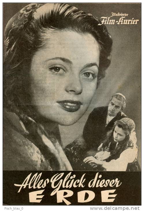 IFK 1838 Alles Glück Dieser Erde 1954 Margit Söderholm Ulla Jacobssen Schweden Filmprogramm Programm Movie - Zeitschriften