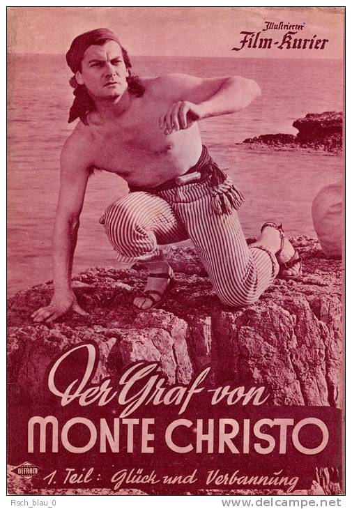 IFK 2034 Der Graf Von Monte Christo 1.Teil 1954 Le Comte De Jean Marais Dumas Filmprogramm Programm Movie - Zeitschriften