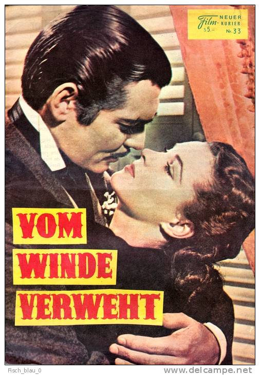 NFK 33 Vom Winde Verweht 1969 Gone With The Wind Clark Gable Vivien Leigh Kino - Zeitschriften