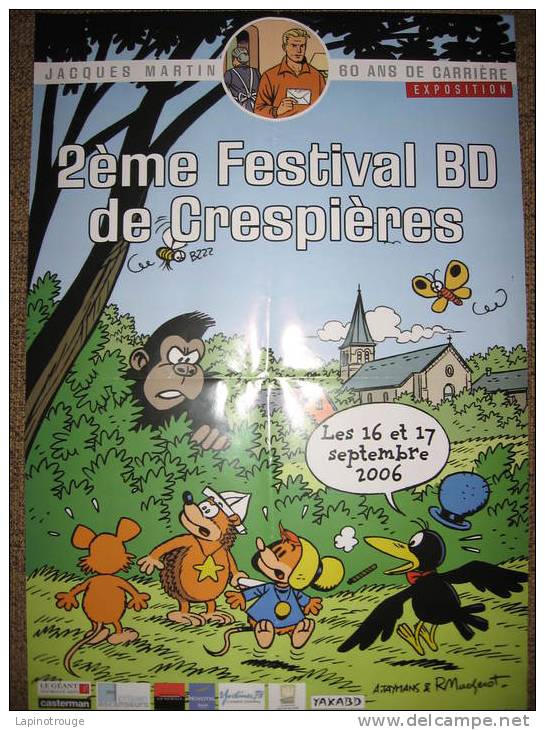 Affiche TAYMANS André Et MACHEROT Festival BD Crespières 2006 - Affiches & Offsets