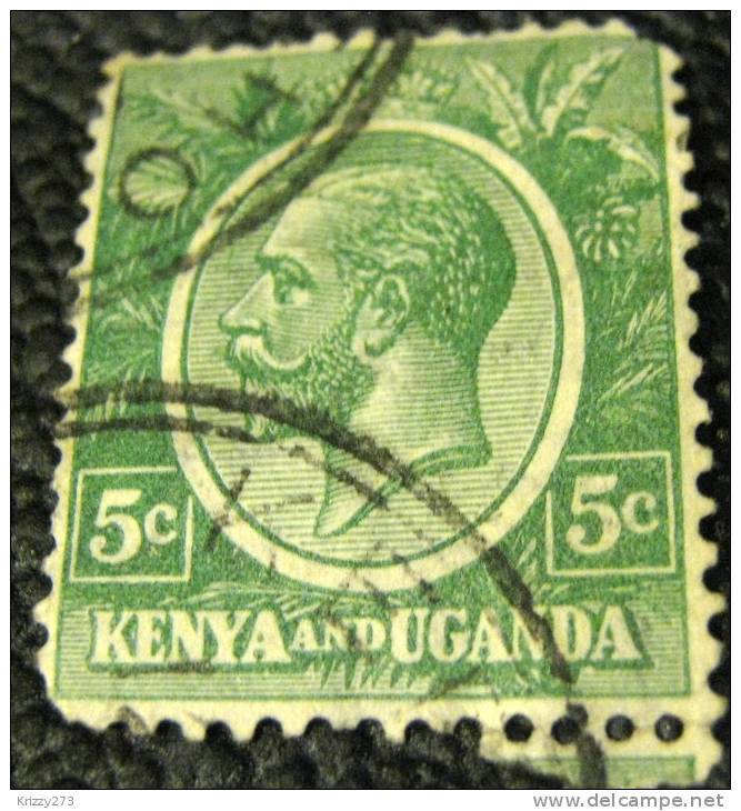 Kenya And Uganda 1922 King George V 5c - Used - Kenya & Oeganda