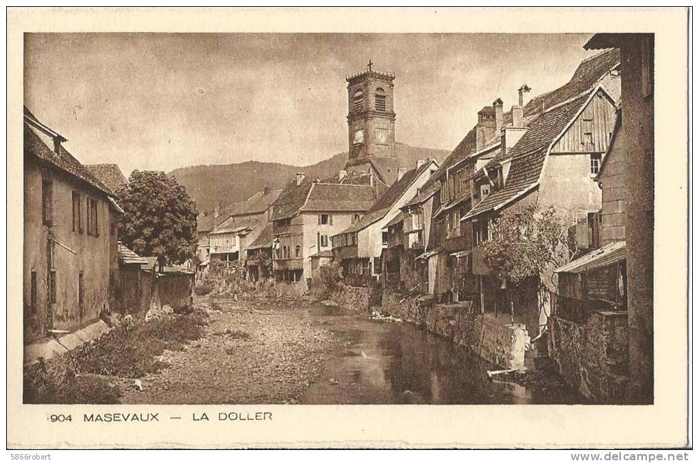 CARTE POSTALE PHOTO ORIGINALE ANCIENNE : MASSEVAUX ; LA DOLLER ; HAUT RHIN (68) - Masevaux