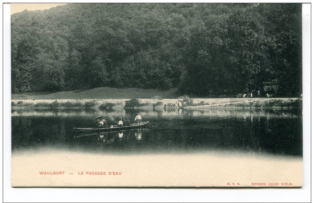 Ancienne Cp "   Waulsort, Le Passage D'Eau " Cp Non Voyagée - Dinant