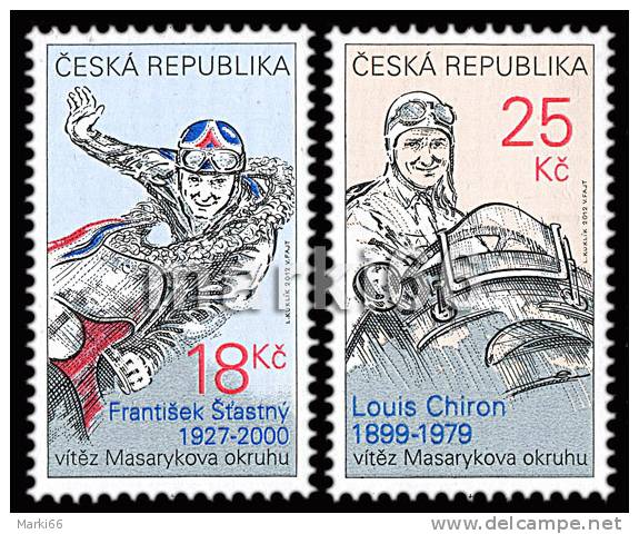 Czech Republic - 2012 - Legends Of Masaryk Circuit In Brno - Louis Chiron And Frantisek Stastny - Mint Stamp Set - Unused Stamps