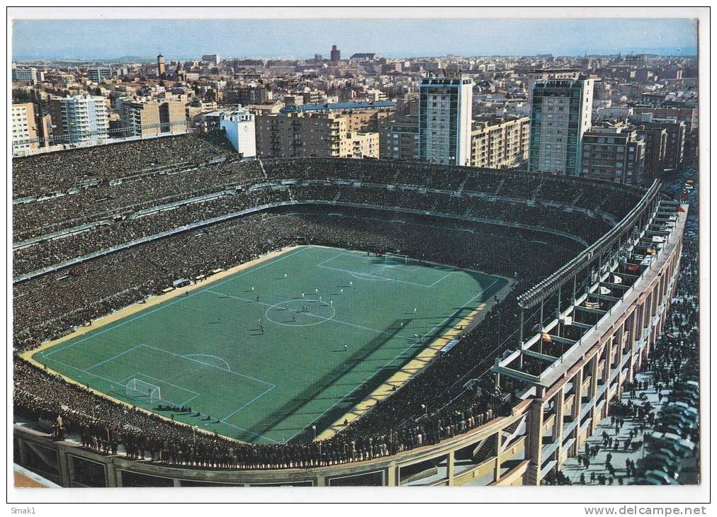 STADIUMS MADRID BERNABEU STADIUM OLD POSTCARD 1968. - Stadiums