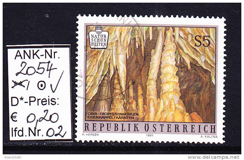 26.3.1991 - SM "Naturschönheiten In Österreich" - O  Gestempelt  -  Siehe Scan  (2054o 01-03,05-06) - Gebruikt