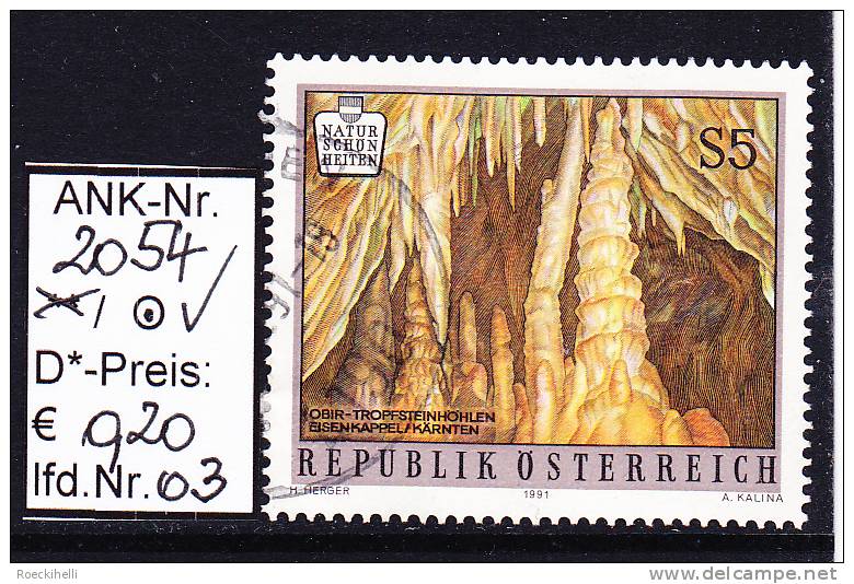 26.3.1991 - SM "Naturschönheiten In Österreich" - O  Gestempelt  -  Siehe Scan  (2054o 01-03,05-06) - Gebraucht
