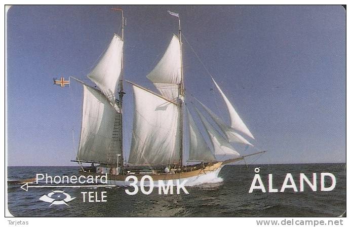 TARJETA DE ALAND DE UN BARCO (SHIP) - Aland