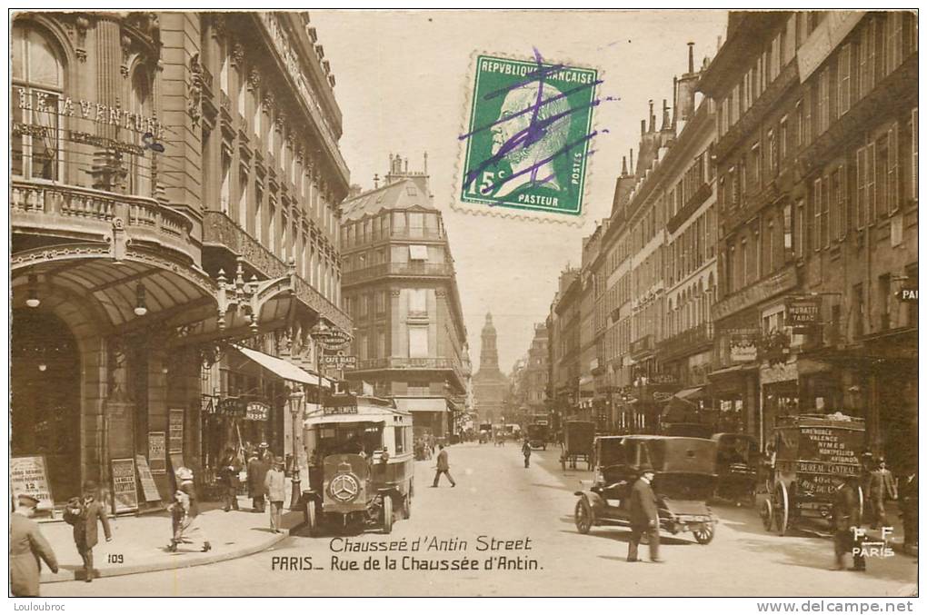 75 PARIS RUE DE LA CHAUSSEE D'ANTIN AVEC CAMION MERCEDES - Distretto: 09