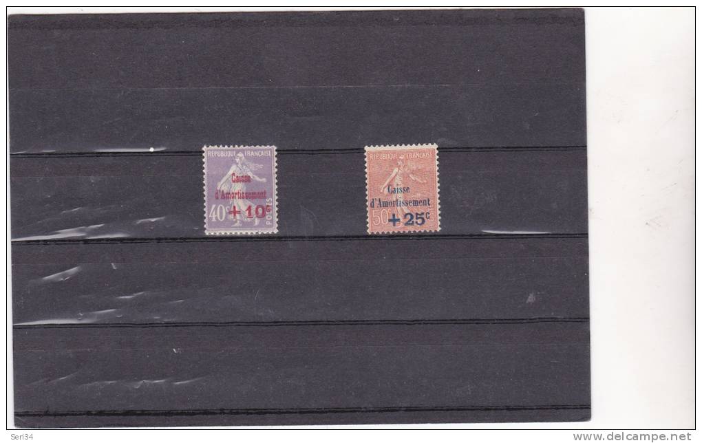 FRANCE : Au Profit De La Caisse D´amortissement :* : Y&T : 249-250 - Unused Stamps