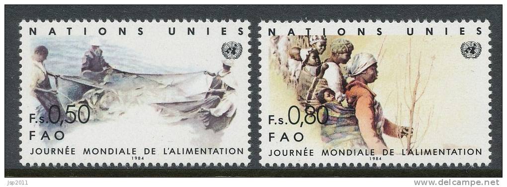 UN Geneva 1984 Michel # 120-121, MNH - Neufs