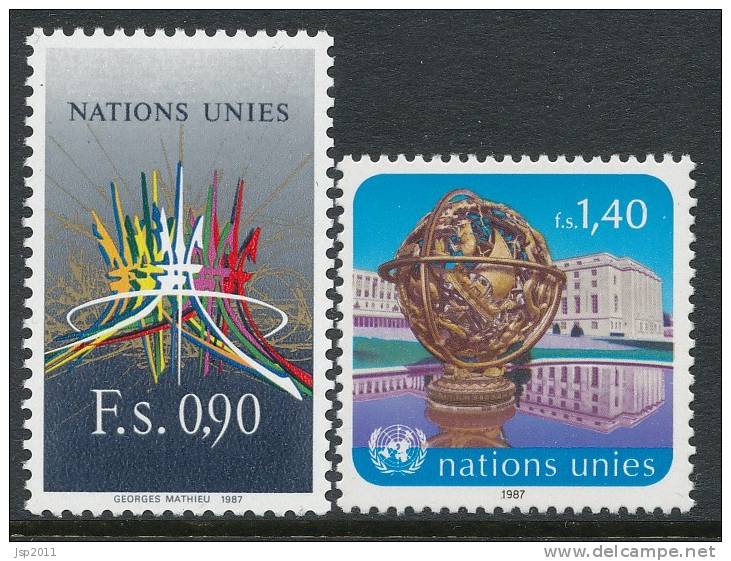 UN Geneva 1987 Michel # 152-153, MNH - Neufs