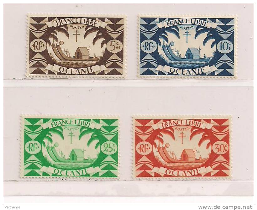 OCEANIE  ( FROCE - 5 )  1942   N° YVERT ET TELLIER  N° 155/158  N* - Unused Stamps