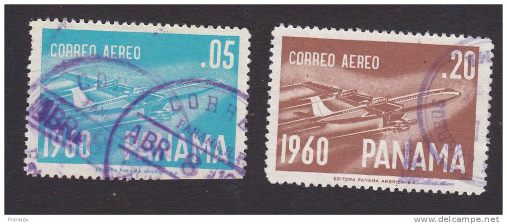 Panama, Scott# C240, C242, Used, Boeing Jet, Issued 1960 - Panama